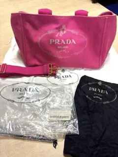 PRADA カナパ M ピンク ショルダーバッグ