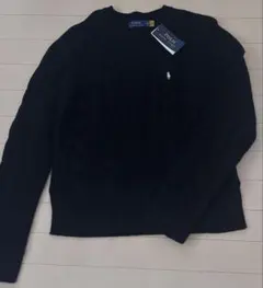 タグ付き新品未使用✨Polo Ralph Lauren 黒 ケーブルニット