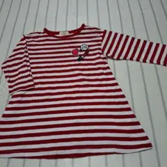 グリーンレーベルリラクシング長袖Tシャツチュニックワンピース85美品