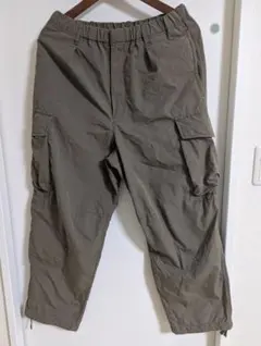 UNIQLO U ワイドフィットパラシュートカーゴパンツ S オリーブ