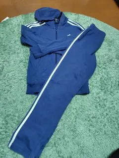 adidasネイビー ジャージ上下セット160