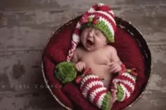 ベビー　サンタ　クリスマス ニューボーン　フォト セット