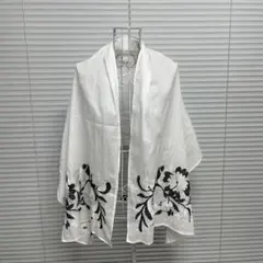 toricot COMME des GARÇONS 白ホワイト 刺繍入スカーフのサムネイル
