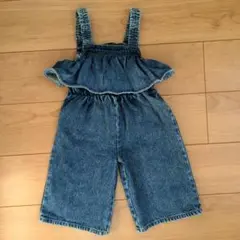 フリルデニム オーバーオール サロペット 90cm