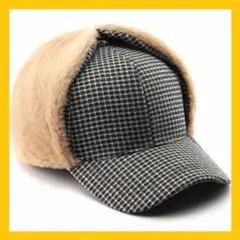 フライトキャップ ロシア帽 パイロットキャップ グレー イヤーマフラー 防寒