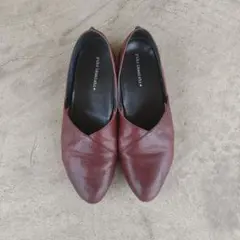yuko imanishi+ レザーフラットシューズ ボルドーのサムネイル