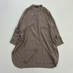 【美品】mizuiro ind ロング バンドカラー シャツ ワンピース