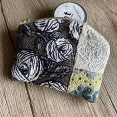 布つなぎのシェル型ポーチ⑥（ミナペルホネン）※ハンドメイド