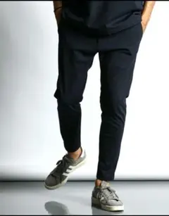 美品 WONDER SHAPE ライトピケジャージ素材 コンフォートパンツ L