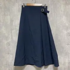 12TwelveAgenda 日本製　フレアスカート　紺　ネイビー　シンプル　M