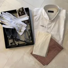 MAZZO 新郎8点セット　ウエディング　ウイングシャツM