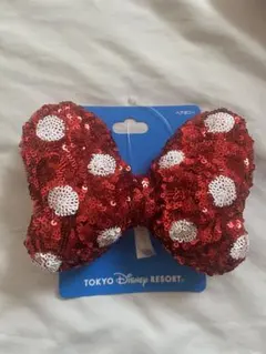 ミニー❤ヘアゴム❤スパンコール❤紫むらさき♡ディズニー♡リボン