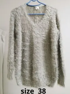 ミシェルクラン MICHEL KLEIN グレー Vネックセーターのサムネイル