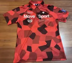 DESCENTE GOLF カモフラ 半袖ポロ L 赤 Move Sport