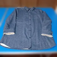 neverge ダークブルー暖か デニムシャツ、レディース L