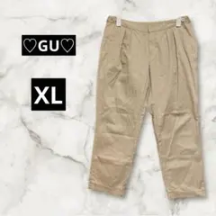 【577】ジーユー【XL】カジュアルパンツ　チノパン　後ろポケットダミー