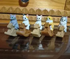 猫のフィギュア 5体セット