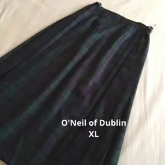 【美品】 オニールオブダブリン ロングプリーツスカート 総丈92 大きいサイズ