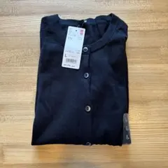 【新品/タグ付】ユニクロ UVカットスーピマ コットンクルーネック カーディガン