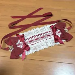 BABY プリンセスドロップヘッドドレス　エンジ×オフ白のサムネイル