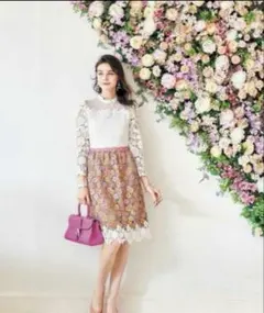 チェスティ　花柄レース　膝丈ワンピース サイズ1