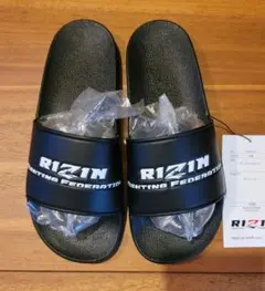 RIZIN ビーチサンダル Mサイズ 黒 25.5-26.0cm