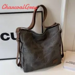 2wayバッグ チャコールグレー リュックショルダー マザーズバッグ 通勤 通学