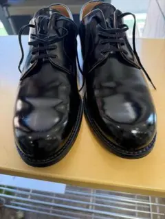 美品 スコッチグレイン T0054 黒 25.5cm プレーントゥ 日本製