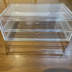 無印良品　重なるアクリルケース二段引出・大