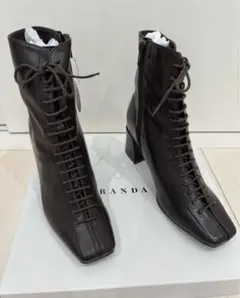 9790円⇨【新品】RANDA ソフト レースアップショートブーツ Sサイズ