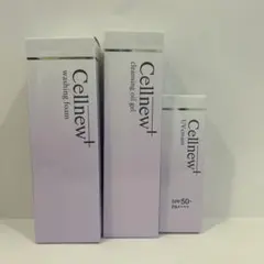 新品未使用セルニュープラス　クレンジング＋洗顔＋日焼け止め3点セット 新品未使用セルニュープラス クレンジング＋洗顔＋日焼け止め3点セット