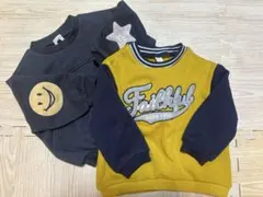 【新品未使用】アプレレクール/F.O.KID 裏起毛トレーナー2枚セット　90