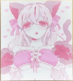 手描きアナログイラスト オリジナル 「闘う猫耳サマ」 - メルカリ