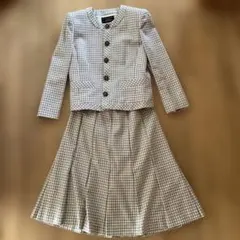 Leilian チェック柄 ジャケットとスカートセット サイズ9