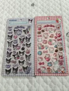 ※台紙なし※サンリオ 2枚セット ボンボンドロップシール ぷっくりシール