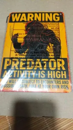 PREDATOR 警告看板 インテリアプレート