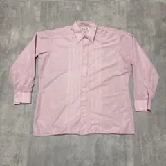 70s LUI フランス製　ヴィンテージ　長袖　ドレス　シャツ　デカ襟