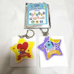 BTS　BT21　トレーディングアクリルキーホルダー　星型　2点　まとめ売り