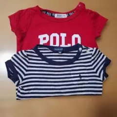 Polo Ralph Lauren 赤 ボーダー半袖Tシャツ 80
