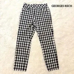 【美品】GEORGES RECH ギンガムチェックパンツ モノトーン スリムのサムネイル