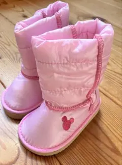 Le moir ディズニーキルティングブーツ　ピンク13cm