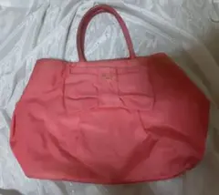 PRADA プラダ リボン ハンドバッグ ピンク サテン調 トートバッグ 