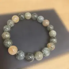 MIXルチルクォーツ・高品質・12mm 内径18cm ユニセックス サイズ調整可 
