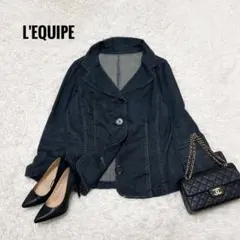 ✨新品　未使用✨ L'EQUIPE 七分袖 テーラード ジャケット　サイズ38