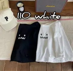 ハロウィン Tシャツ おばけ 長袖 ビックT キッズ にこちゃん 黒 白 秋