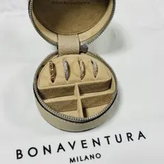 BONAVENTURA❤︎ジュエリーケース★ポーチ❤︎シュリンクレザー❤︎エトープ