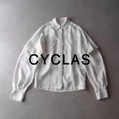 シクラス cyclas ホワイト　白　ブラウス　美品 CYCLASシクラス】シルクタックブラウス ホワイト 36 - メルカリ