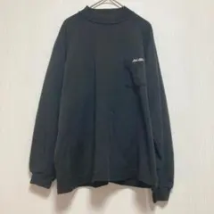 長袖ニットハイネック ブラック ポケット付き 日本製 レディースM カジュアル