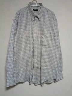 90s OLD UNIQLO チェック柄 ボタンダウン 長袖シャツ Lサイズ