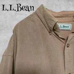 【希少】90s L.L.Bean 長袖シャツ チェック ダブルポケット 旧タグ